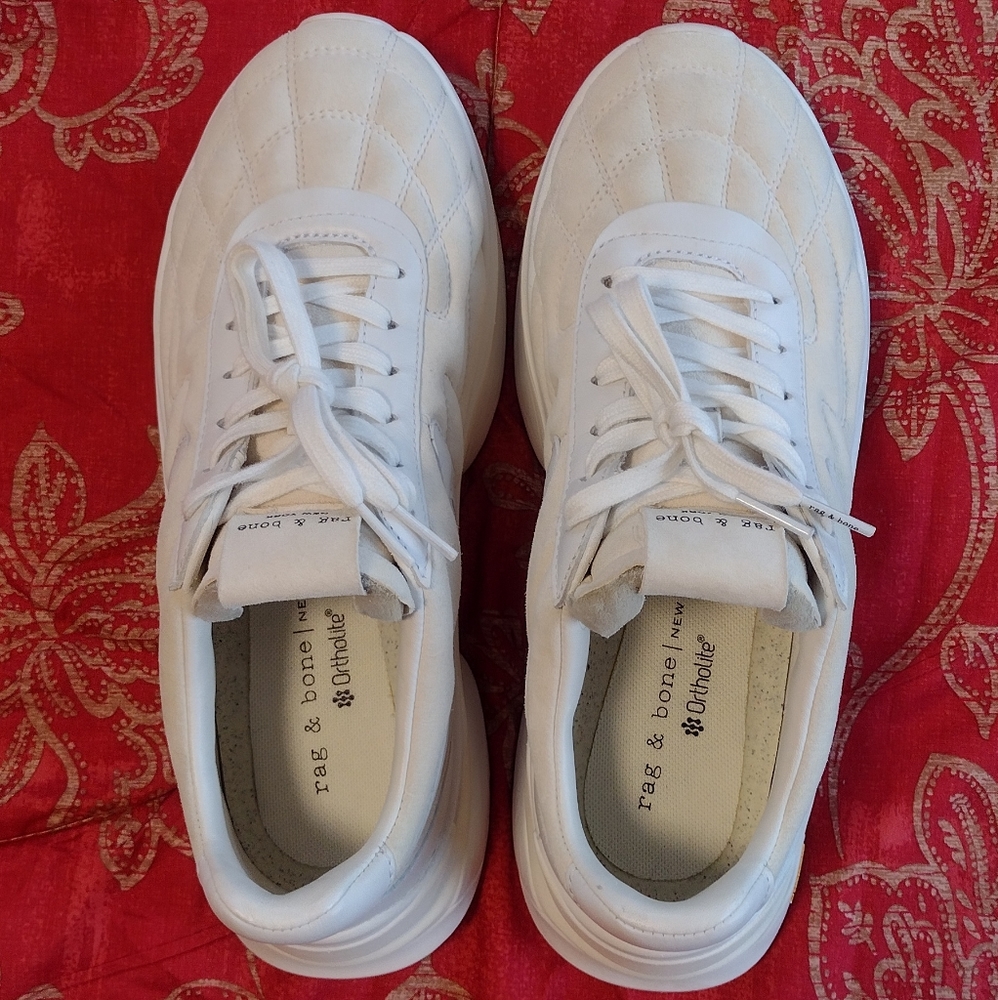 Rag & Bone Legacy Runner Sneaker cream white women's size 9.5 - Picture 2 of 10